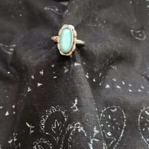 Glass Moonstone Adjustable Ring